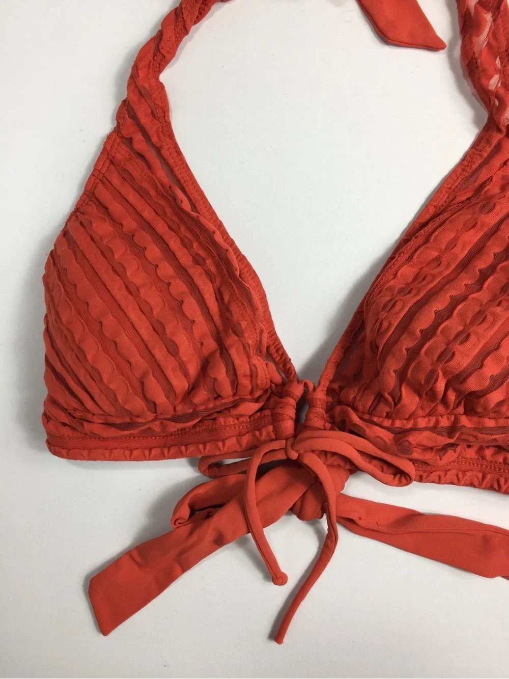 Robin Piccone Carly Keyhole Bikini Top in Pimento